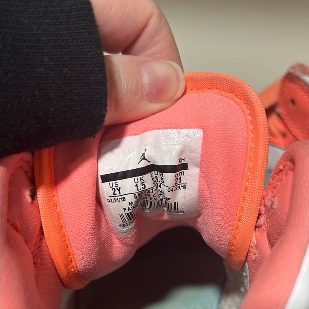 Nike Kids' Coral and Teal Sneakers - Picture 2 of 6